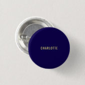 Minimalistischer Klassischer Professioneller Blaue Button (Vorne & Hinten)