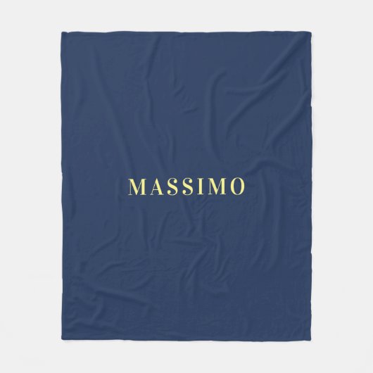 Minimalistischer Klassischer Professioneller Blaue Fleecedecke (Vorderseite)