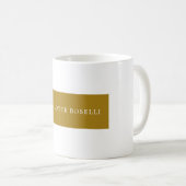 Minimalistischer Klassischer Professioneller Goldf Kaffeetasse (VorderseiteRechts)