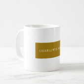 Minimalistischer Klassischer Professioneller Goldf Kaffeetasse (Vorderseite Links)