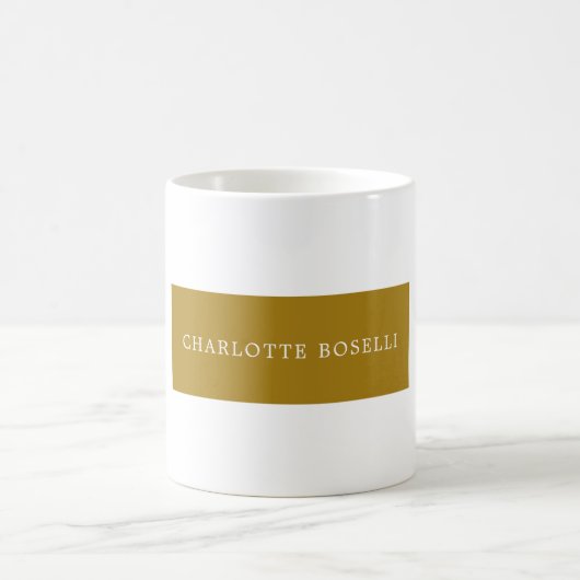 Minimalistischer Klassischer Professioneller Goldf Kaffeetasse (Mittel)