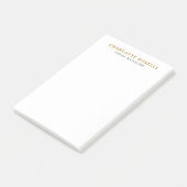 Minimalistischer Klassischer Professioneller Goldf Post-it Klebezettel (angewinkelt)