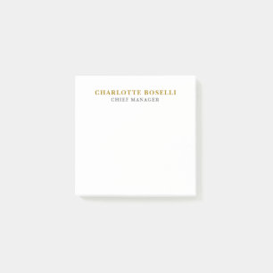 Minimalistischer Klassischer Professioneller Goldf Post-it Klebezettel