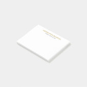 Minimalistischer Klassischer Professioneller Goldf Post-it Klebezettel (angewinkelt)