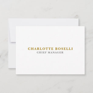 Minimalistischer Klassischer Professioneller Goldf RSVP Karte
