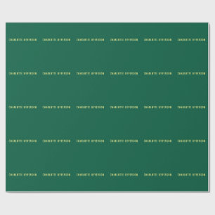 Minimalistischer Klassischer Professioneller Grün Geschenkpapier
