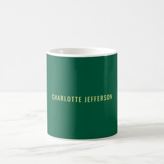 Minimalistischer Klassischer Professioneller Grün  Kaffeetasse (Mittel)