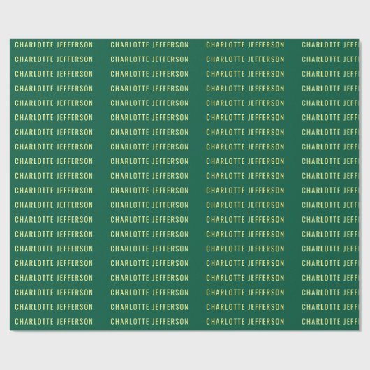 Minimalistischer klassischer professioneller grüne geschenkpapier (Flach)