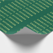 Minimalistischer klassischer professioneller grüne geschenkpapier (Ecke)
