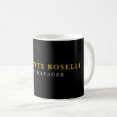 Minimalistischer klassischer professioneller Schwa Kaffeetasse (VorderseiteRechts)