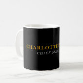 Minimalistischer klassischer professioneller Schwa Kaffeetasse (Vorderseite Links)