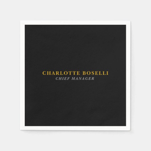 Minimalistischer klassischer professioneller Schwa Serviette (Vorderseite)
