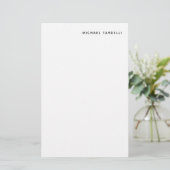 Minimalistischer Klassischer Profi Briefpapier (Stehend Vorderseite)