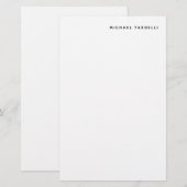 Minimalistischer Klassischer Profi Briefpapier (Vorne/Hinten)
