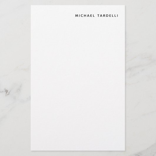 Minimalistischer Klassischer Profi Briefpapier (Vorderseite)