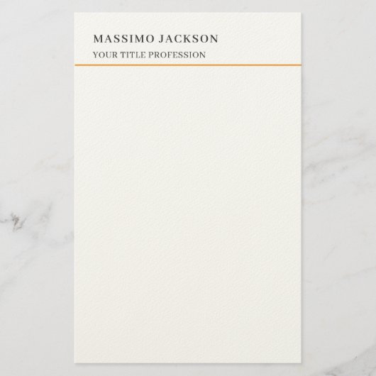 Minimalistischer klassischer schlichter profession briefpapier (Vorderseite)
