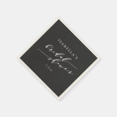 Minimalistischer klassischer schwarzer eleganter B Serviette (Ecke)