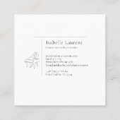 Minimalistischer Klavierlehrer Telefonnummerkarte (Rückseite)