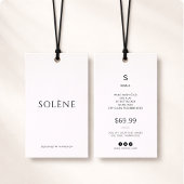 Minimalistischer Kleidungs Preis | Größe Hang Tag