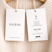 Minimalistischer Kleidungs Preis | Größe Hang Tag