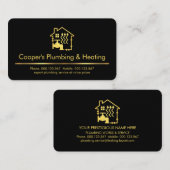 Minimalistischer Klempnerservice Visitenkarte (Vorne/Hinten)