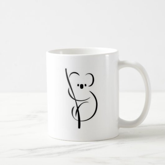 Minimalistischer Koala Kaffeetasse (Rechts)