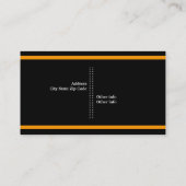 Minimalistischer Koch, schwarz, weiß, scharf rosa Visitenkarte (Rückseite)