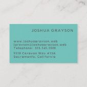 Minimalistischer Kohleabfall Beruflich Visitenkarte (Rückseite)