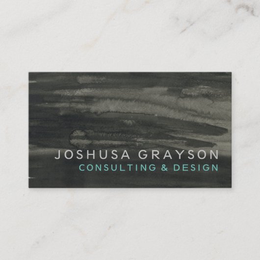 Minimalistischer Kohleabfall Beruflich Visitenkarte (Vorderseite)