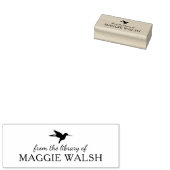 Minimalistischer Kolibri aus der Bibliothek, Buch Gummistempel (Stempel)