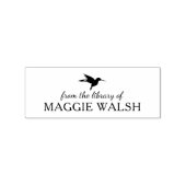 Minimalistischer Kolibri aus der Bibliothek, Buch Gummistempel (Prägung)