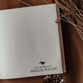 Minimalistischer Kolibri aus der Bibliothek, Buch Gummistempel