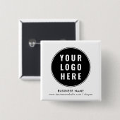 Minimalistischer Konferenzprozess für Ihr Business Button (Vorne & Hinten)