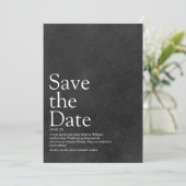 Minimalistischer Kopfbrett Save the Date Definitio (Stehend Vorderseite)