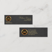 Minimalistischer korporativer grauer Grunge CEO Mini Visitenkarte (Vorne/Hinten)