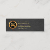 Minimalistischer korporativer grauer Grunge CEO Mini Visitenkarte (Rückseite)
