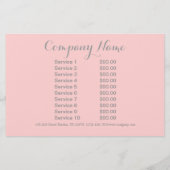 Minimalistischer Kosmetologe der Moderne, rosa Flyer (Hinten)