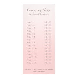 Minimalistischer Kosmetologe der Moderne, rosa Werbekarte