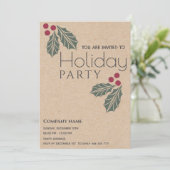 Minimalistischer Kraftseilbeere Einladung (Stehend Vorderseite)