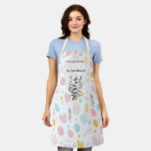 Minimalistischer KräuterWhisperer mit pastel abstr Schürze (Getragen)