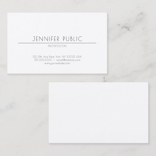 Minimalistischer kreativer Entwurfberuflicher Chic Visitenkarte (Vorne/Hinten)