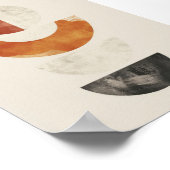 Minimalistischer Kreis Abstrakt Boho Poster (Ecke)