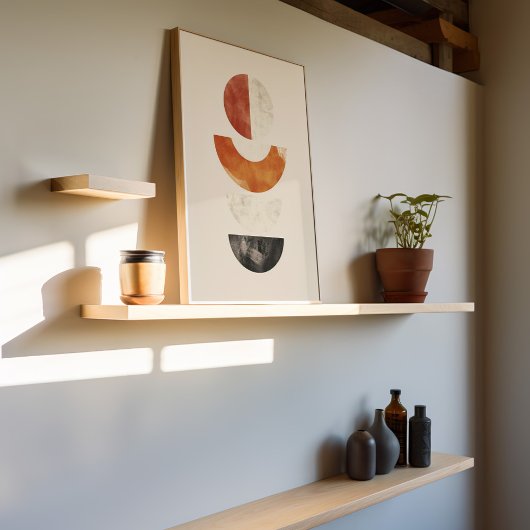 Minimalistischer Kreis Abstrakt Boho Poster