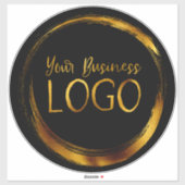 Minimalistischer Kreis für das Schwarze Unternehme Aufkleber (Blatt)