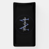 Minimalistischer Kreis moderner Monogramm-Anfangsn Banner (Vertikal)