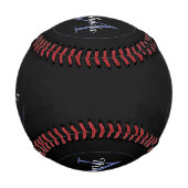 Minimalistischer Kreis moderner Monogramm-Anfangsn Baseball (Rückseite)