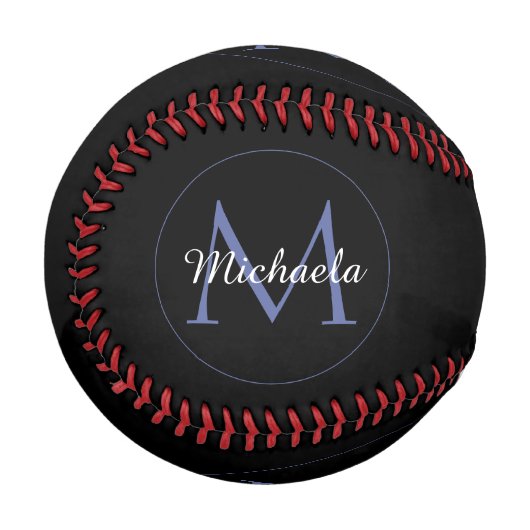 Minimalistischer Kreis moderner Monogramm-Anfangsn Baseball (Vorderseite Links)