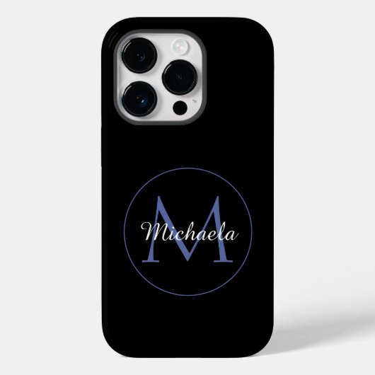Minimalistischer Kreis moderner Monogramm-Anfangsn Case-Mate iPhone Hülle (Rückseite)
