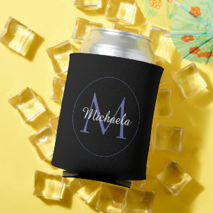 Minimalistischer Kreis moderner Monogramm-Anfangsn Dosenkühler