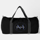 Minimalistischer Kreis moderner Monogramm-Anfangsn Duffle Bag (Vorderseite)